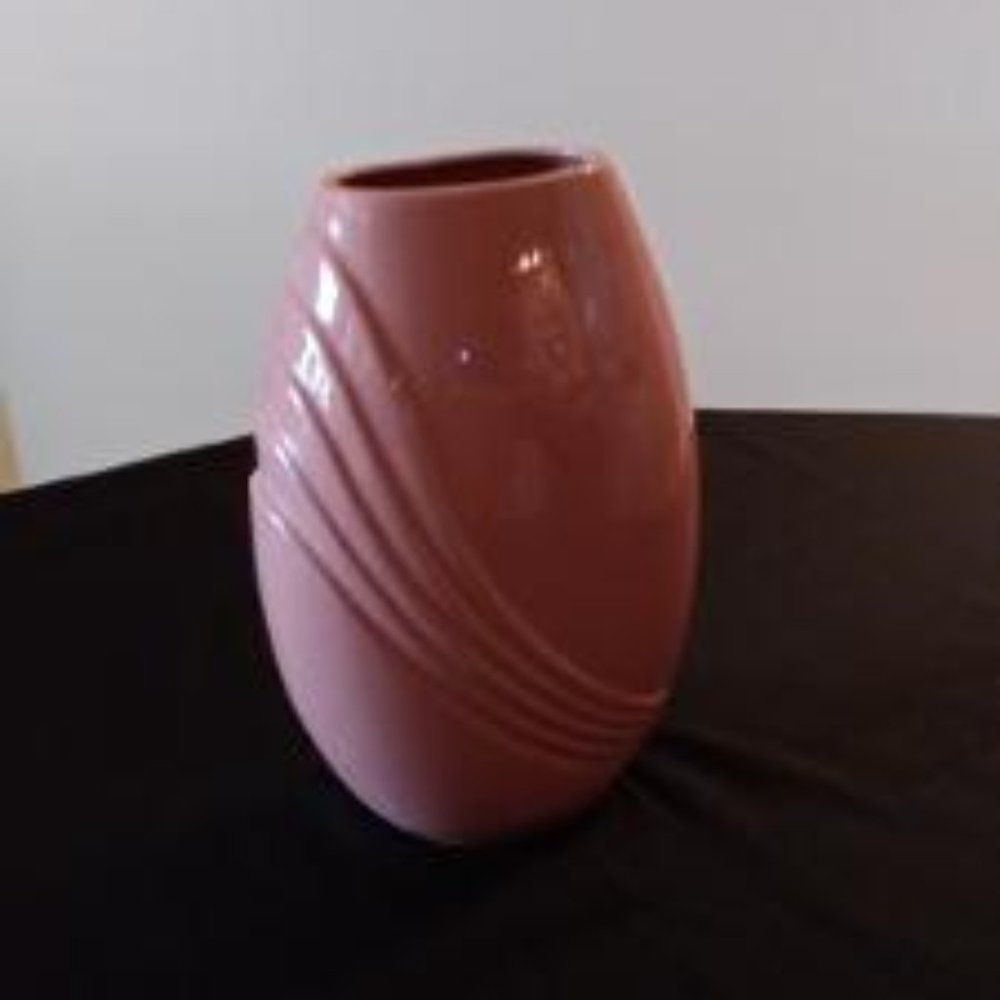 Vintage Dusty Rose  Art Deco Vase - Picture 2 of 4